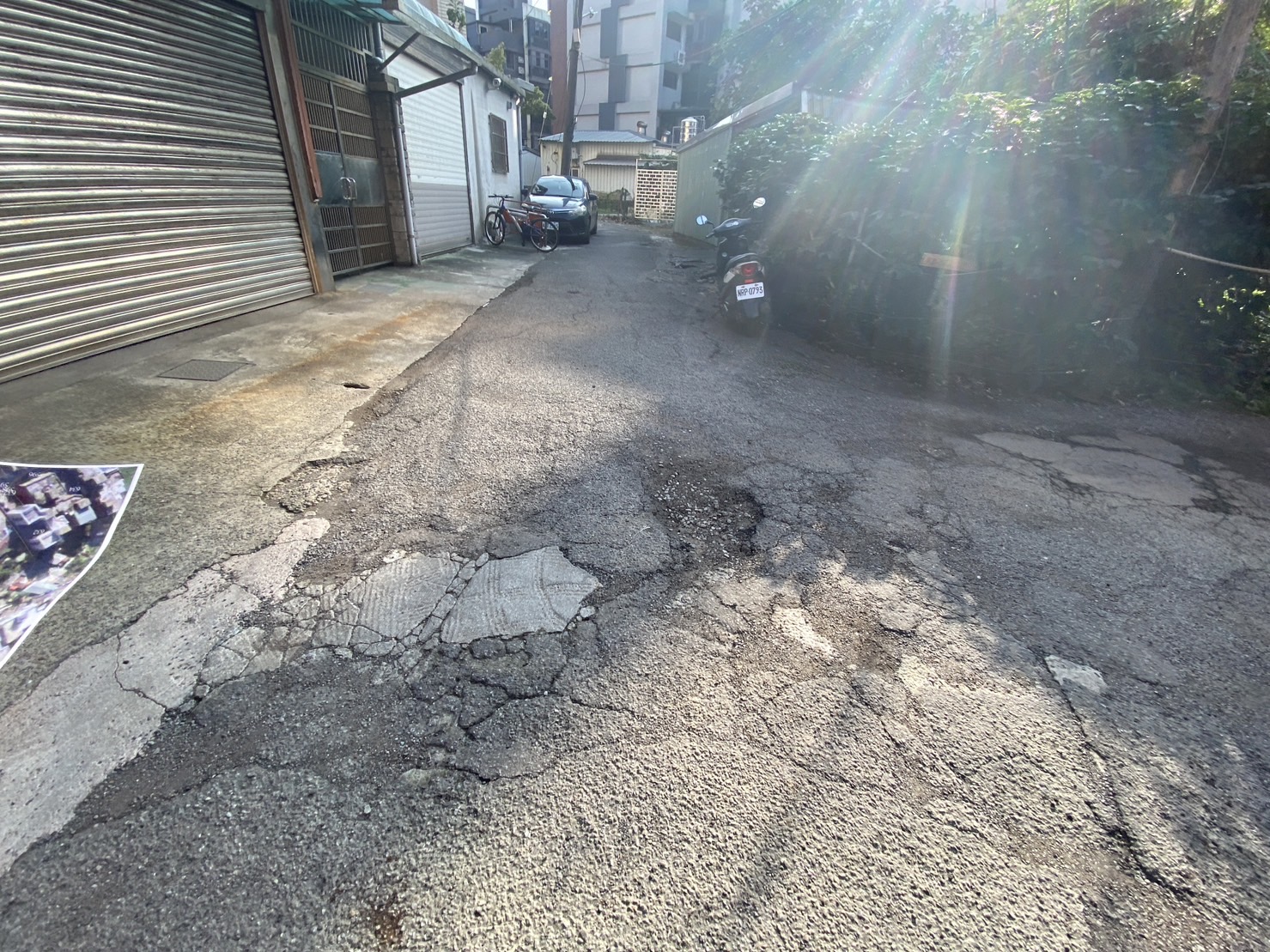 金美里巷道鋪面不平整現況