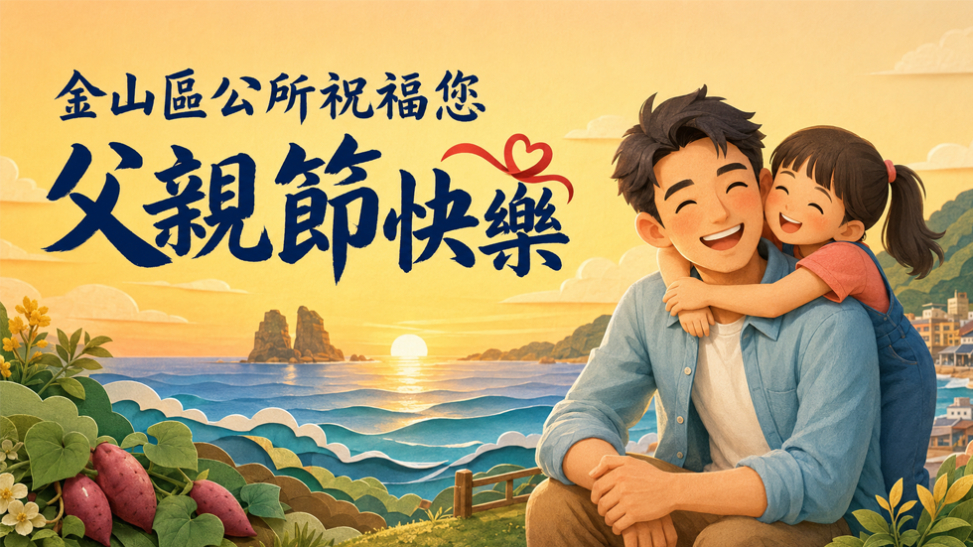 金山區公所祝福您，父親節快樂